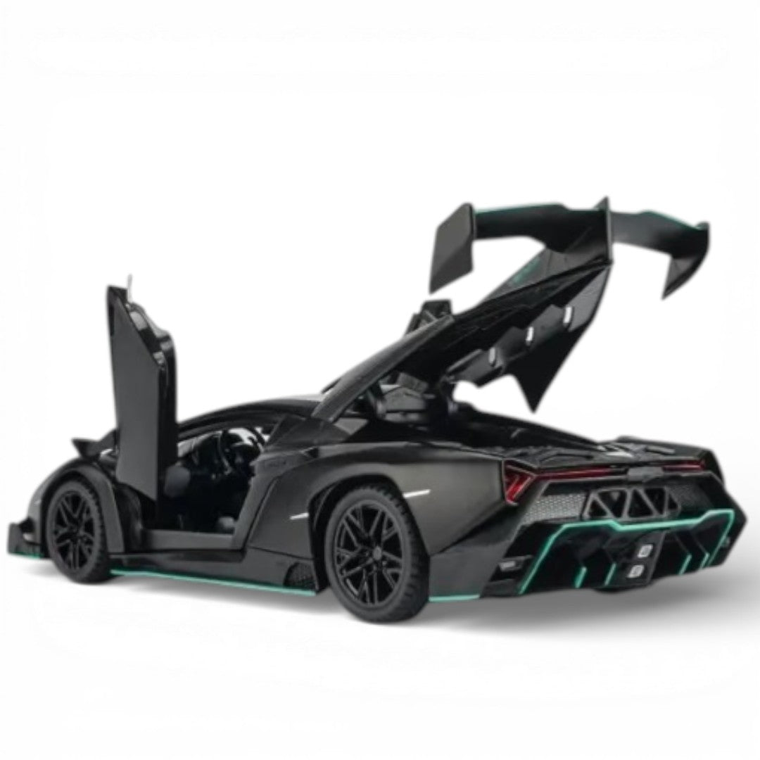HQT 1:22 Scale Die-Cast Lamborghini Venom Model – Premium Collectible Edition (Light & Sound | Pull Back Action)
