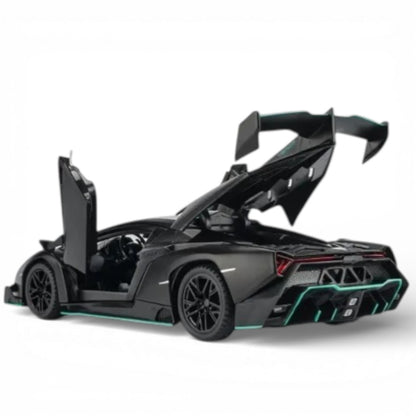 HQT 1:22 Scale Die-Cast Lamborghini Venom Model – Premium Collectible Edition (Light & Sound | Pull Back Action)