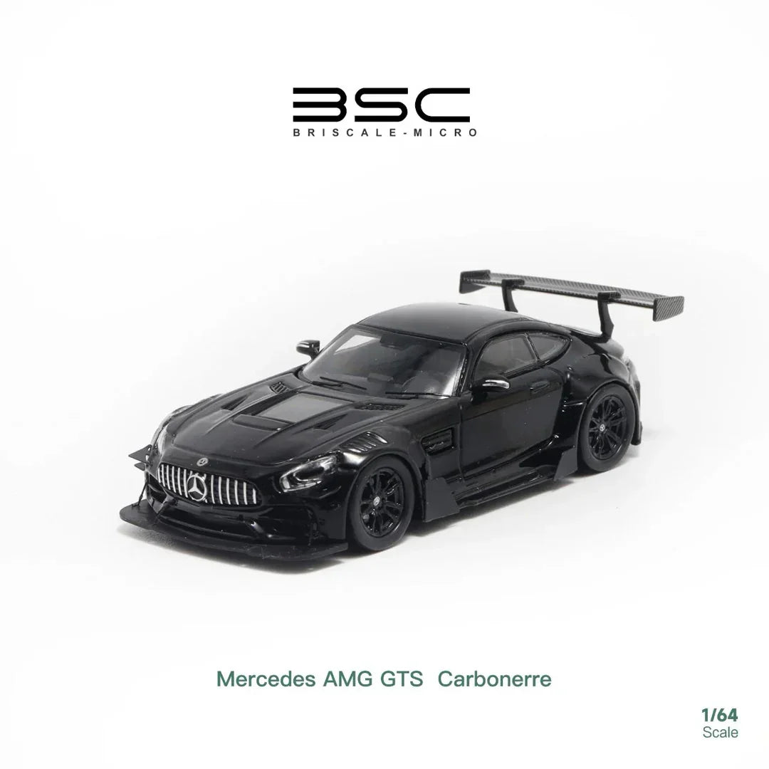 BSC 1:64 Mercedes-Benz AMG GTS Carbonerre – Diecast Collectible Car Model - Black - Jaiman Toys