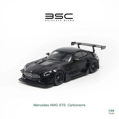 BSC 1:64 Mercedes-Benz AMG GTS Carbonerre – Diecast Collectible Car Model - Black - Jaiman Toys