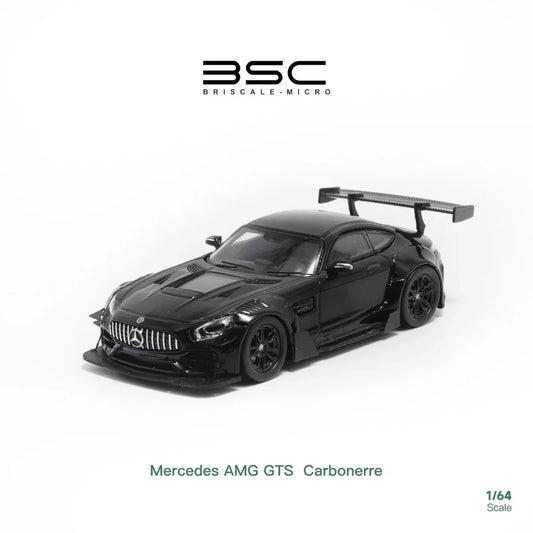 BSC 1:64 Mercedes-Benz AMG GTS Carbonerre – Diecast Collectible Car Model - Black - Jaiman Toys