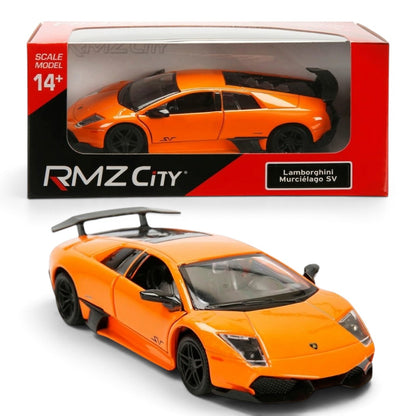 RMZ City Lamborghini Murciélago SV 1:32 Scale Die-Cast Model Car –  Collectible Supercar with Opening Doors, Pull-Back Action with 2 Variants