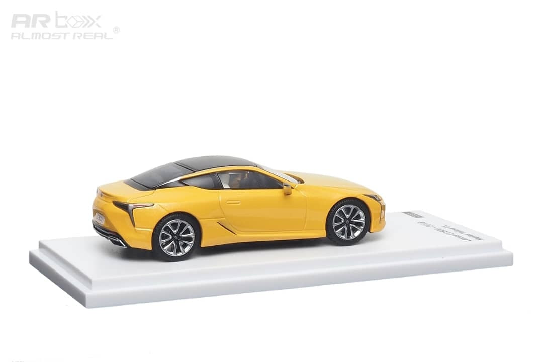 AR Box 1:64 Lexus LC500 2018 Diecast Model Car – Yellow Premium Collector Edition
