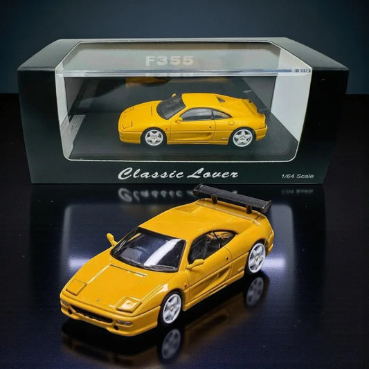 Classic Lover F355 Yellow 1:64 Scale Diecast Car Model – Collector’s Edition