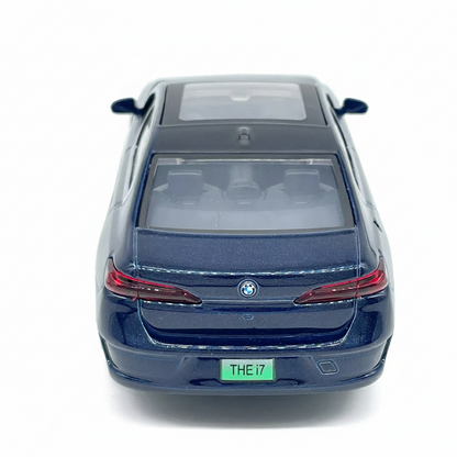 MSZ 1:47 BMW i7 Die-Cast Model Car – Blue | Pull Back, Openable Doors (67733)