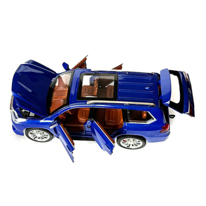 Joy Junction 1:24 Lexus LX570 Die-Cast SUV Model with Sound & Light – Pull Back Metal Luxury SUV Toy (Blue)