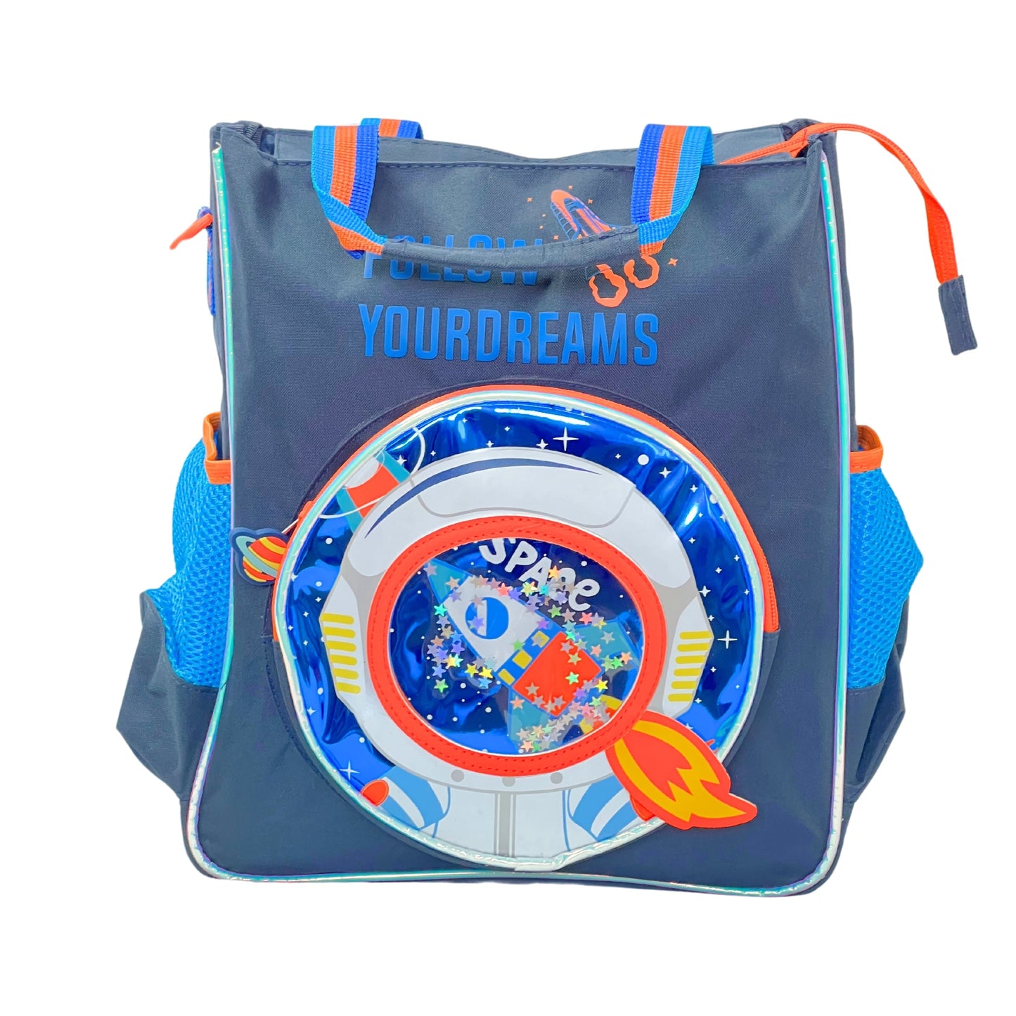 Vest Follow Your Dreams Space Astronaut Kids Vest Backpack (32 x 26 cm) | Rocket-Themed School & Activity Bag with Shaker Pocket