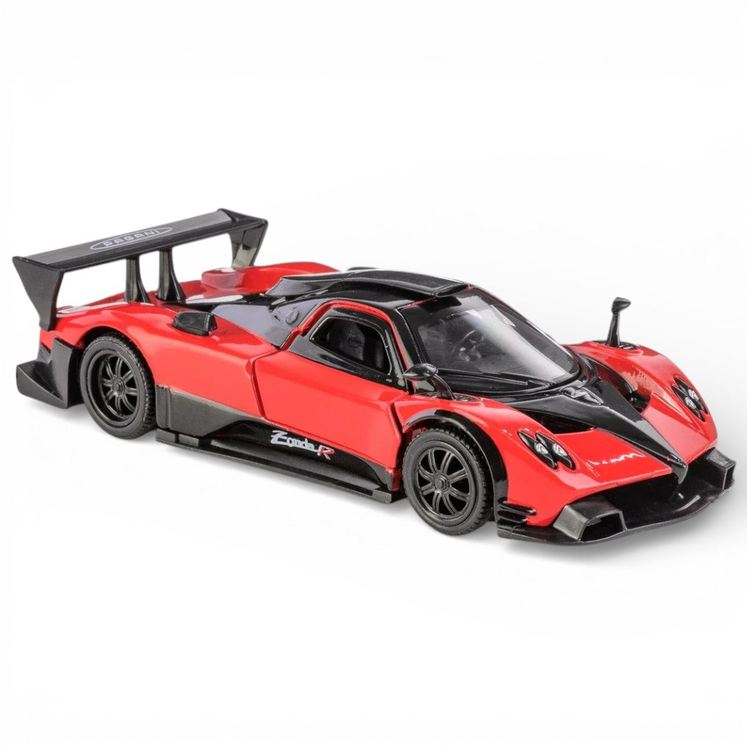RMZ City 1:36 Pagani Zonda R Diecast Car Model – Red | Openable Doors, Sound & Light