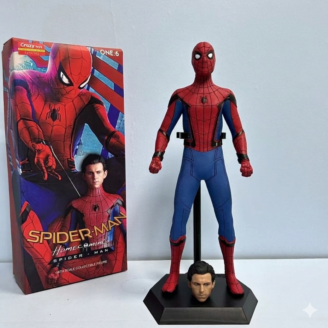 Spider-Man Homecoming 1:6 Scale Collectible Action Figure – Detailed Spider-Man Display Figure with Stand