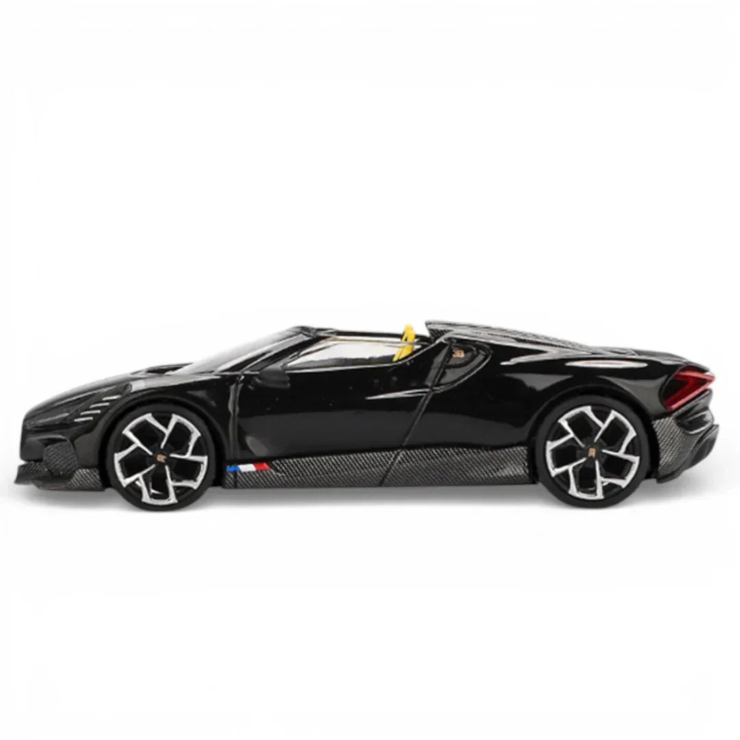 Mini GT 1:64 Blister Bugatti W16 Mistral Black (LHD)  Premium Diecast Car