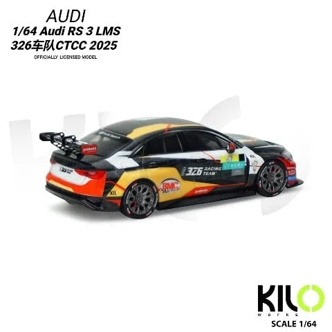 KILO 1:64 Works Audi RS3 LMS TCR 2024  Die-Cast Race Car | 4 Livery Versions | Official Licensed