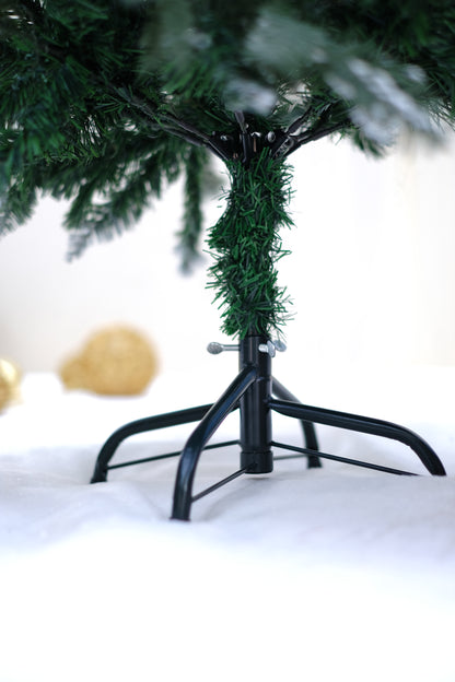 SWEN Balsam 4-Feet Christmas Tree with Light Frosting & Large Pine Cones | Premium Snow-Kissed Holiday Décor