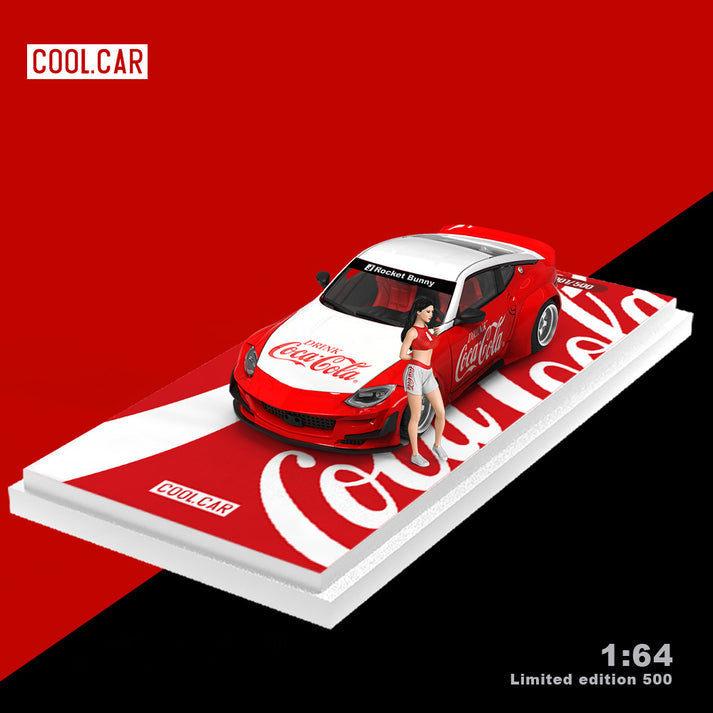 Cool Car 1:64 Nissan 400Z Coca-Cola Limited Edition Diecast Model Car | Set of 2 Variants with Figure