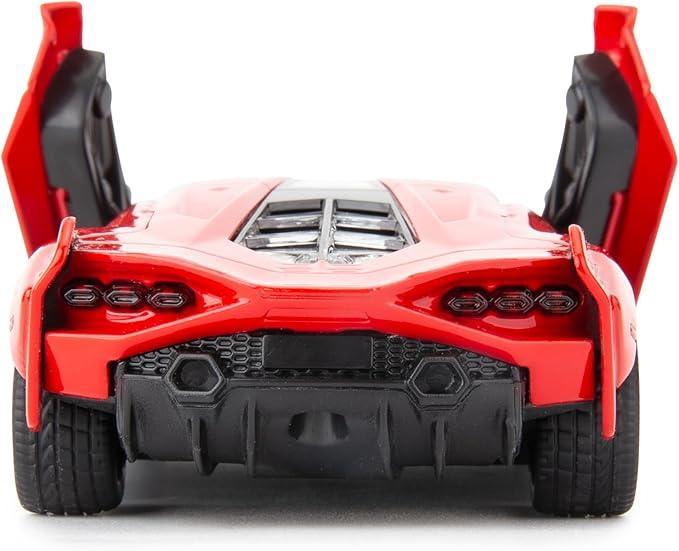 RMZ City 1:36 Lamborghini Sián FKP 37 Die-Cast Car – Red | Openable Doors, Pull Back & Go