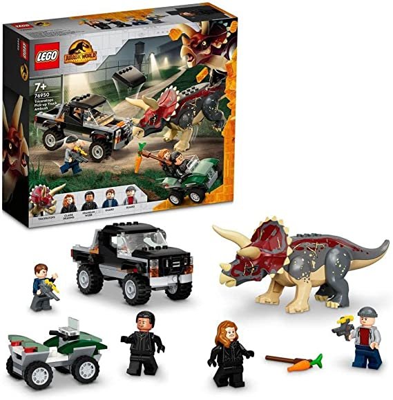 Lego 76950! Jurassik World Triceratop's Pick-Up Truck Ambush (210 Pieces)