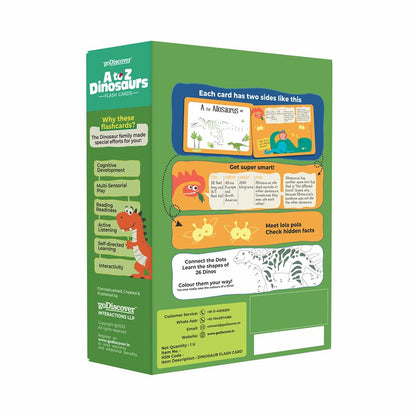 goDiscover A to Z Dinosaurs Interactive Flash Cards for Kids | Talking Learning Cards (4+ Years)