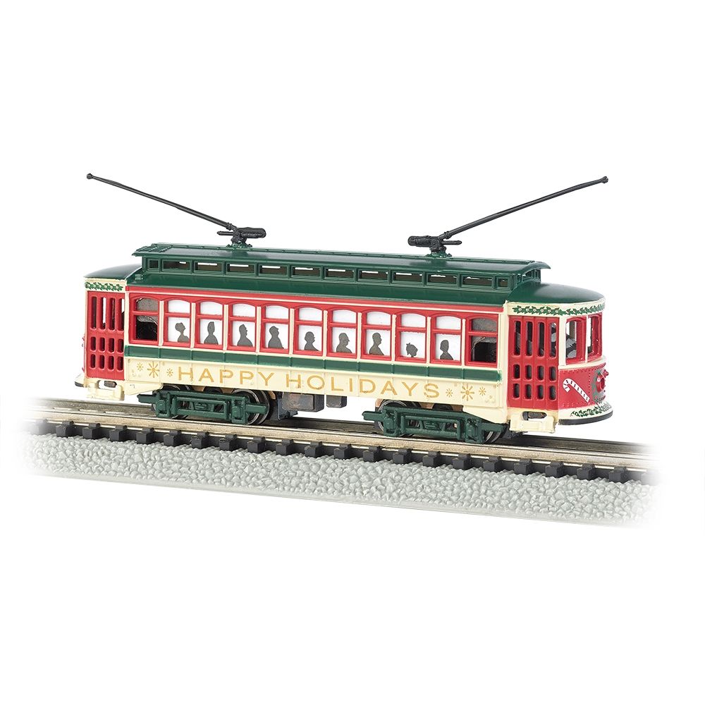 Bachmann Brill Christmas Trolley | Happy Holidays N Scale Electric Streetcar