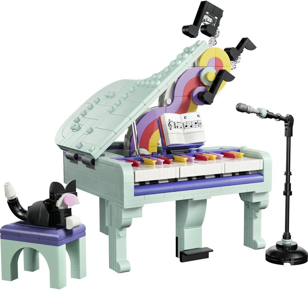 LEGO 31392 Creator 3-in-1 Music Decor Piano Building Set | 485 Pieces | Creative Display & Home Decor Model