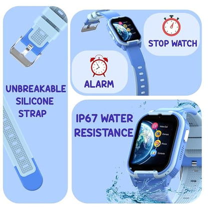 Spiky Gnome 4G Video Calling Smartwatch for Kids – Pink | GPS, SOS, HD Camera- 3 Color Options