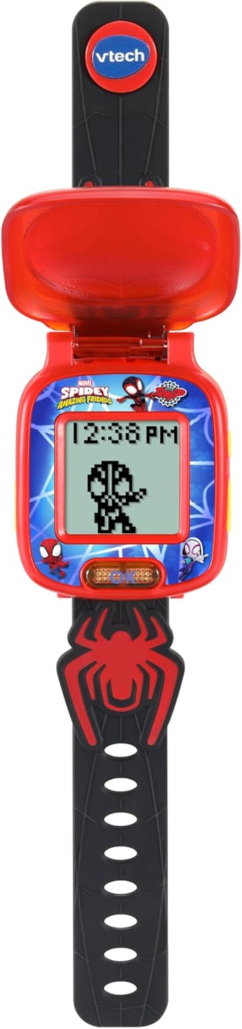 VTech Marvel Spidey and His Amazing Friends Spin Learning Watch | Interactive Educational Kids Watch with 4 Games, Clock, Alarm, Timer & Spidey Voice