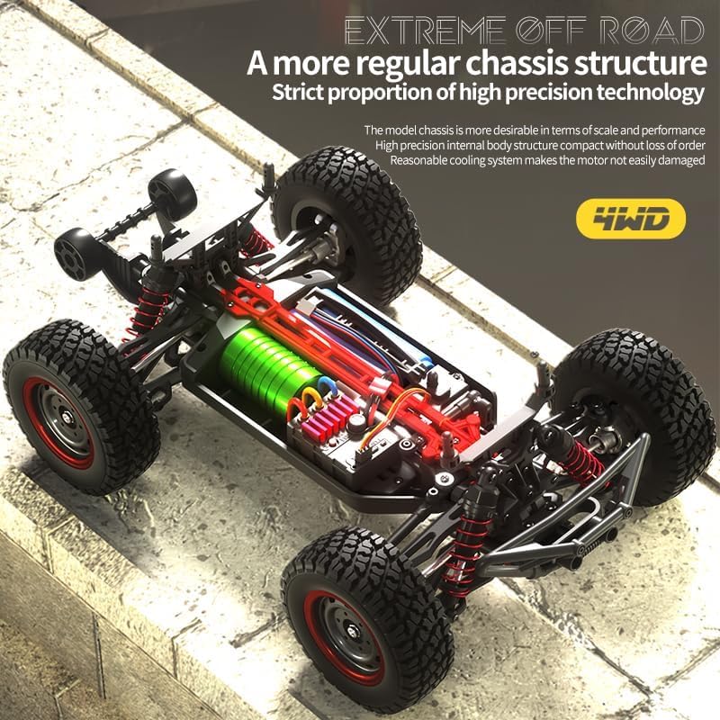 SUCHIYU Adventure Pro 4WD All-Terrain High Performance 2.4GHz RC Off-Road Buggy with Remote Control, Large Wheels, Rugged Suspension & Rock Crawler Design for Kids & Adults 14+