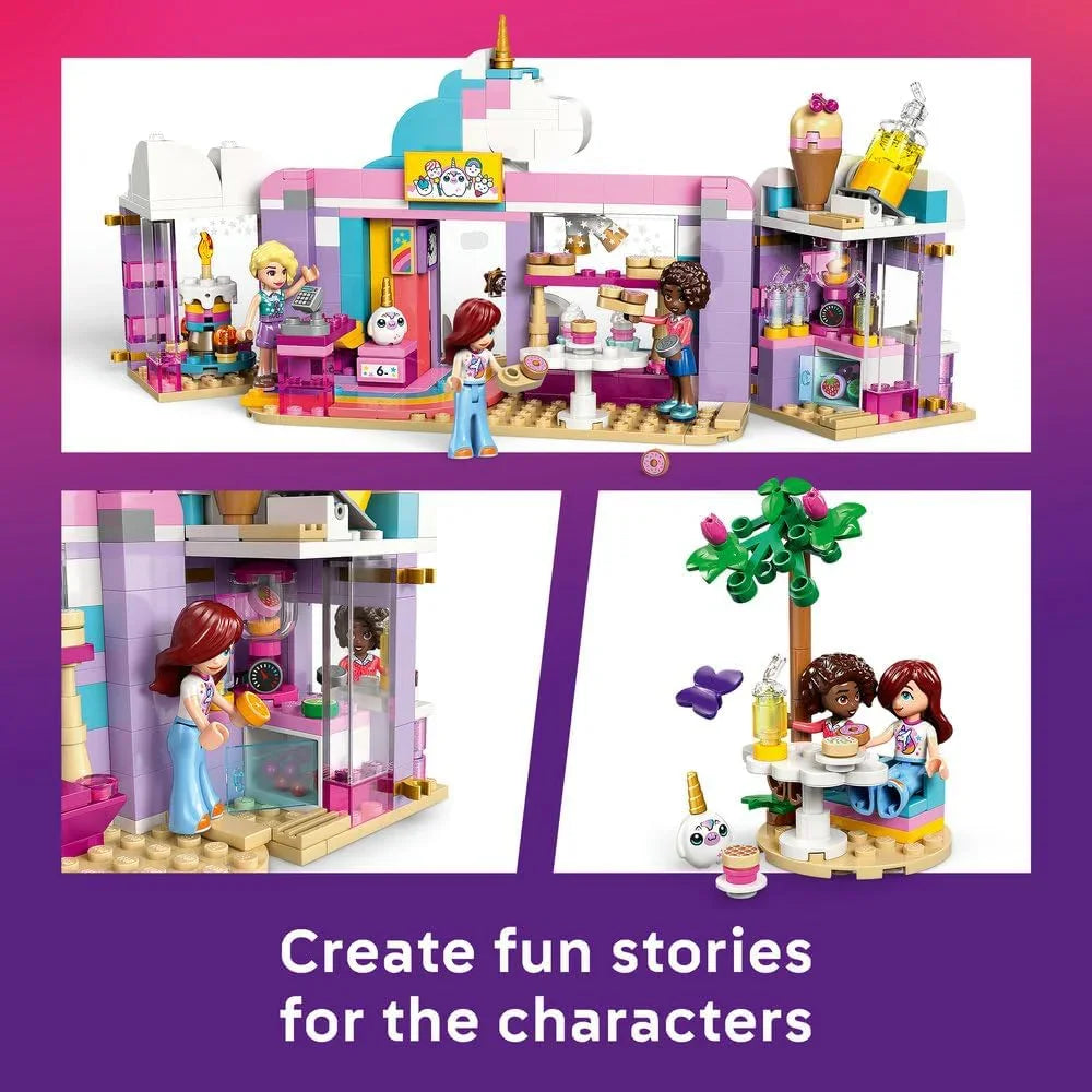 LEGO Friends 42684 Unicorn Dream Café - Toy Cake Shop w/ 3 Mini Dolls, Cash Register & Play Food Accessories incl. Cupcakes - Birthday Gift for 6+ Year Old Girls