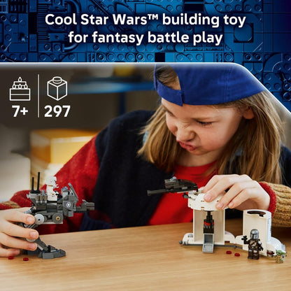 LEGO 75444 Star Wars AT-RT Attack Toy - Model Kit w/Imperial Walker, Tower, The Mandalorian Minifigure & Grogu Figure - Birthday Gift for 7+
