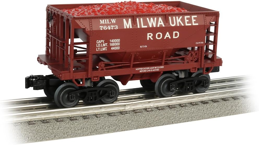 Bachmann 70-Ton Ore Car Milwaukee Road – O Scale 3-Rail Freight Car, Prototypical Brown