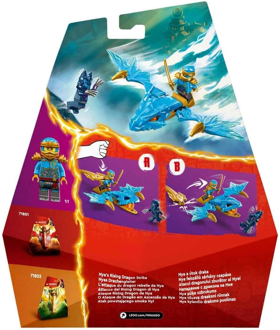 LEGO NINJAGO 71802 Nya’s Rising Dragon Strike Model, Toy Figure Building Set for 6 Plus Year Old Girls, Boys & Kids with Ninja Character Nya Minifigure and Katana Sword Accessory, Birthday Gift Idea