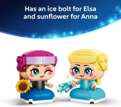 LEGO  43284 Disney Frozen Mini Anna & Elsa Figures - Princess Toy incl. 2 Mini Dolls w/Sunflower & Icebolt Accessories - Small Gift Idea for 5+ Year Old Girls & Fans