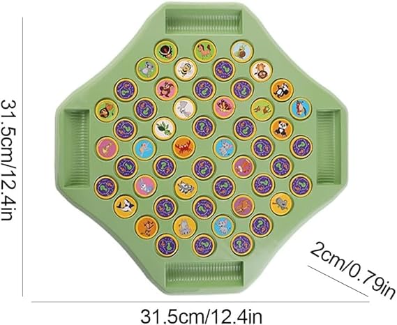 Flipping Chess Match Game for Kids | Montessori Memory Matching Board Game | Educational Animal & Fruit Puzzle for Ages 3+