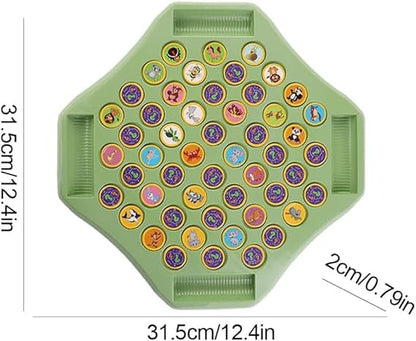 Flipping Chess Match Game for Kids | Montessori Memory Matching Board Game | Educational Animal & Fruit Puzzle for Ages 3+