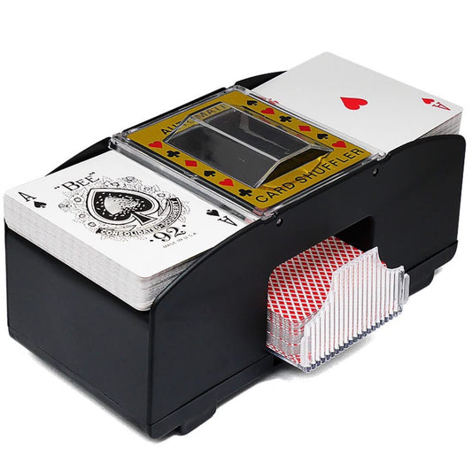 Automatic Card Shuffler Machine for 1–2 Decks | Battery Operated Electric Playing Card Shuffler | Portable Poker Card Shuffling Machine for Casino, Club, Family Games & Home Party