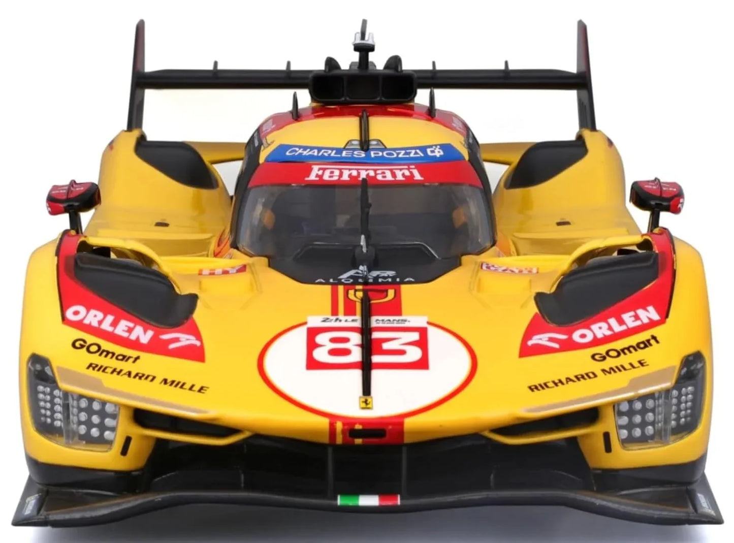 Bburago 1:24 Scale Die-Cast Model – Ferrari 499P LMH #83 WEC Qatar 2024 (Yellow Livery) - Jaiman Toys
