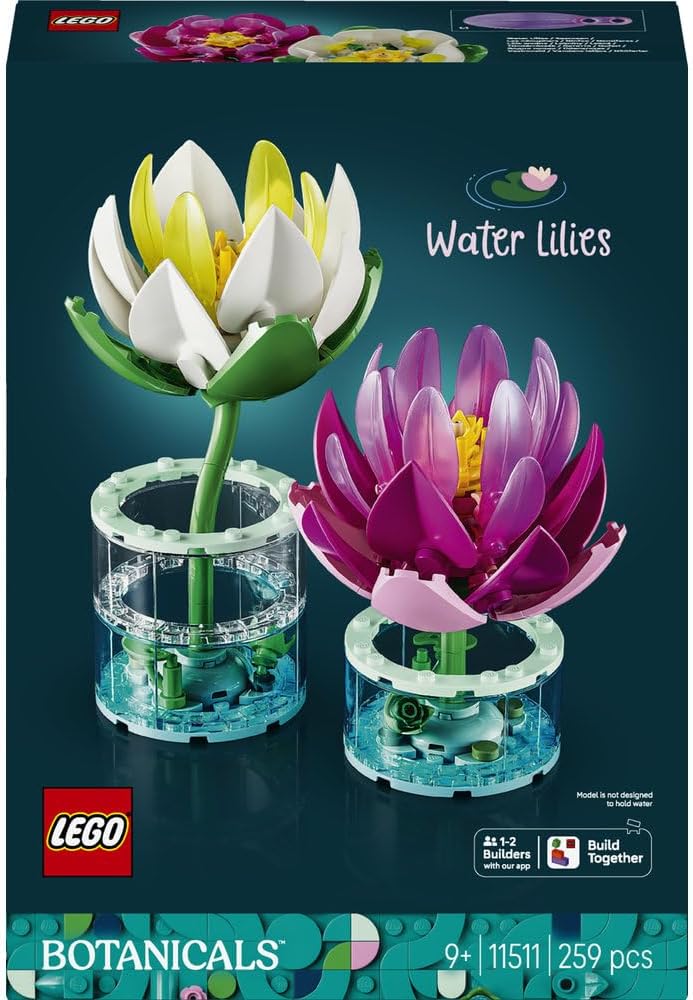 LEGO 11511 Botanicals Water Lilies Building Set | 259 Pieces | Decorative Floral Display for Home & Office