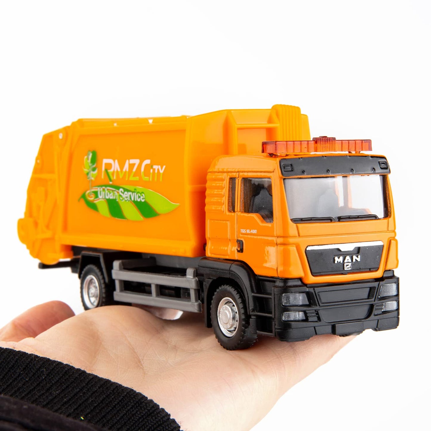 RMZ City 1:64 MAN TGS Urban Service Garbage Truck Die-Cast Model – Orange