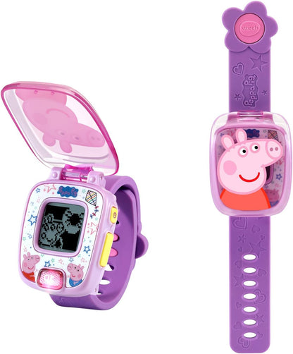 VTech Peppa Pig Learning Watch | Interactive Educational Kids Watch with Games, Alarm, Timer & Digital Clock | Purple