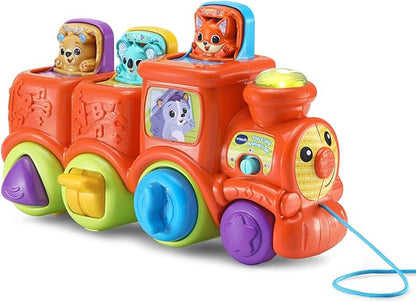 VTech Pop and Sing Animal Train | Interactive Musical Pull-Along Train with Pop-Up Animals, Lights, Sounds & Early Learning Fun