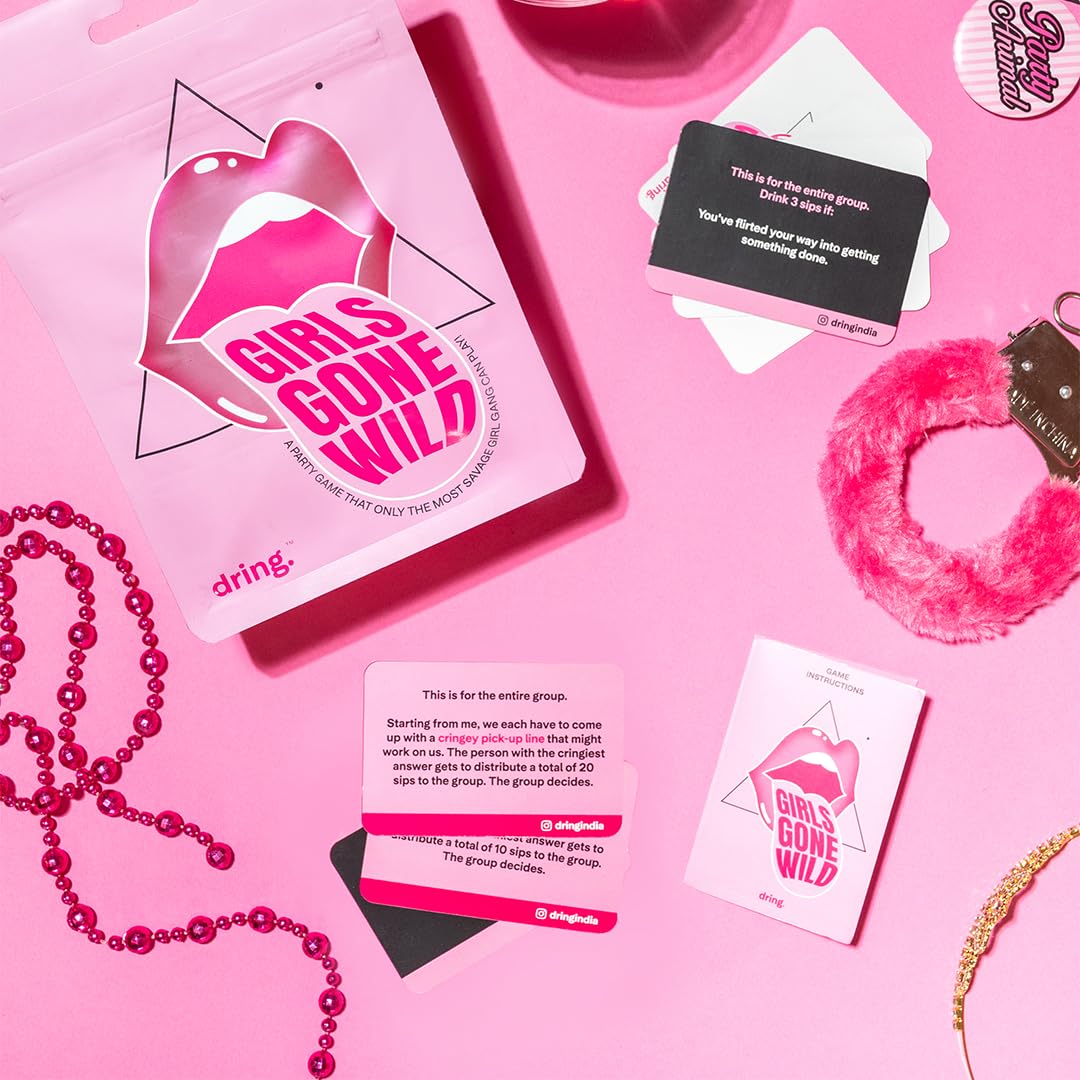 Dring Girls Gone Wild Card Game: The Ultimate House Party Game for Girls | 75 Cards of Fun for Bachelorettes & Girls Night!"