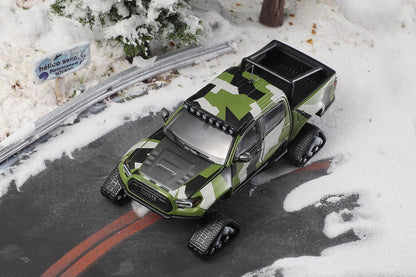 GCD 1:64 Toyota Tacoma Pickup Snow Version Camouflage (LHD) Diecast Model Car – KS-077-510