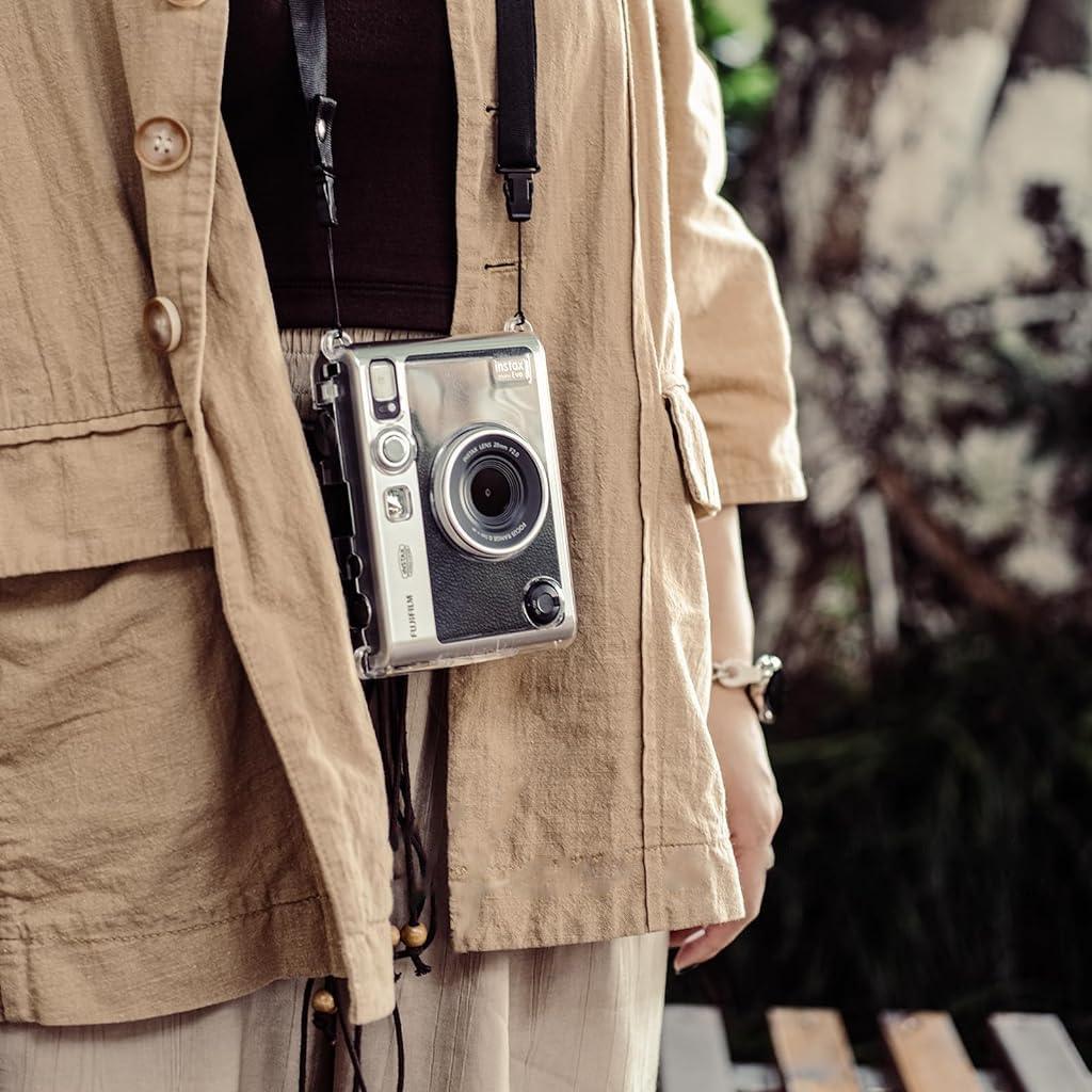 Crystal Clear Protective Case for Fujifilm Instax Mini Evo – Sleek Transparent PC Shell with Attachable Loop - Jaiman Toys