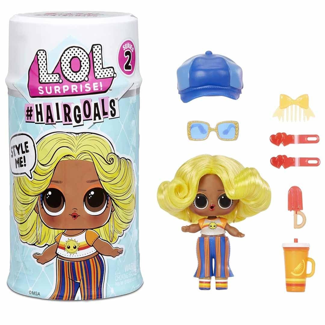 LOL Surprise! Hair'goals Series 2-15 Surprises, Color Change Doll with Brushable Hair, Salon Chair, Accessories - Collectible Small Dolls for Girls 4-14