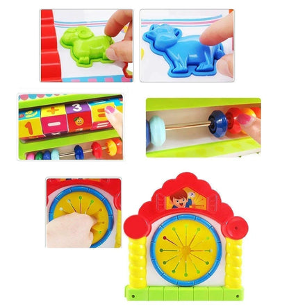 HOLA House Party Educational Toys, Baby House with Shape Sorters, Musical Piano Keys, Counting Math Beads ,Blocks Activity Cube ,Play Cube for Kids - 739 - Jaiman Toys