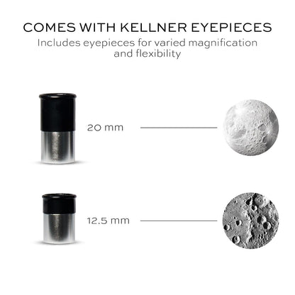 Pie Matrix Neo 50/360 HD Refractor Telescope for Kids & Beginners with 36x Magnification, 360° Rotating Tripod, Phone Holder & Travel Bag