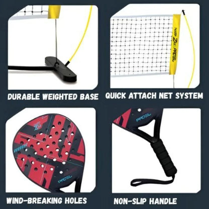 Innov8 Padel Net Set, Durable Base with Quick Attach System, Ages 5+ - Jaiman Toys