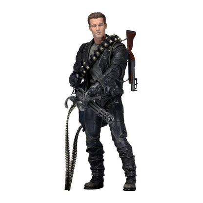 NECA Terminator 2 T-800 Judgement Day Collectible/Action Figure with Faces, 3 Guns, Bullet Bag and Grenade Belt