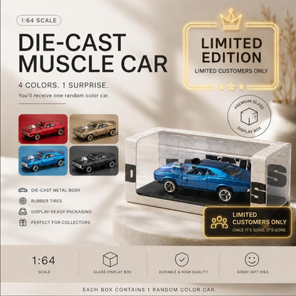 DC JAMS Limited Edition Diecast Car 1:64 Scale | Full Metal Body Muscle Car Replica