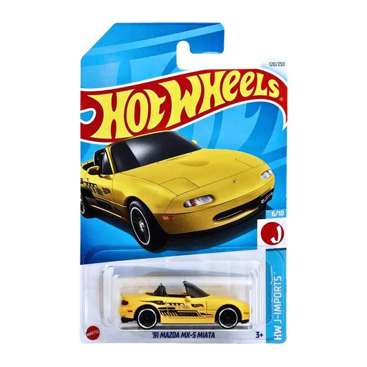 Hot Wheels 5-Car Die-Cast Set – '91 Mazda MX-5 Miata HTD80 + Deora III HW EV Series + Speed Dozer + Roll Cage 233/250 + Nissan Skyline 2000GT-R LBWK | 1:64 Scale