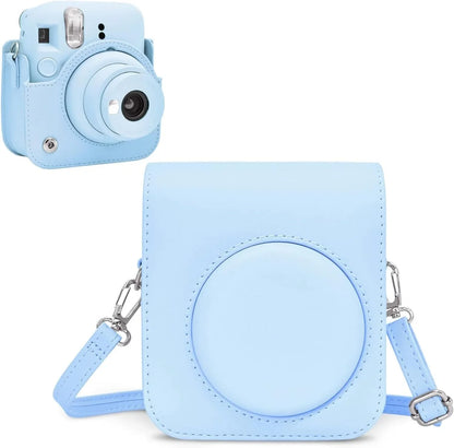 Pop & Snap in Style – Mini 12 Camera Case with Strap (Perfect Fit for Instax Mini 12) - Pastel Blue - Jaiman Toys
