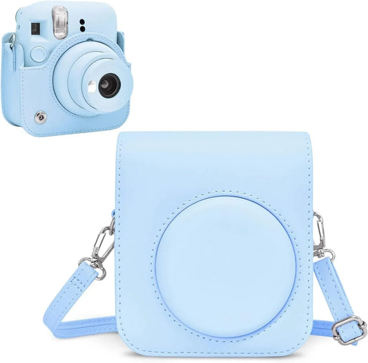Pop & Snap in Style – Mini 12 Camera Case with Strap (Perfect Fit for Instax Mini 12) - Pastel Blue - Jaiman Toys